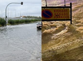 «Πνίγηκε» κάτω από το νερό η Πάτρα το πρωί της Τετάρτης